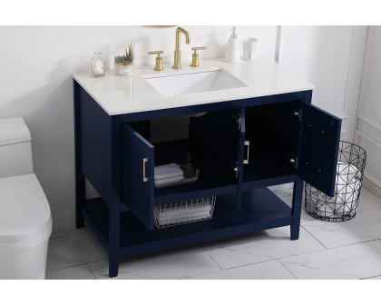 Elegant Bathroom Vanity - Blue (VF16042BL)