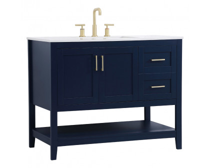 Elegant Bathroom Vanity - Blue (VF16042BL)