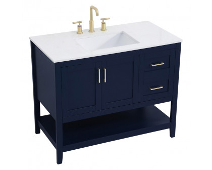 Elegant Bathroom Vanity - Blue (VF16042BL)