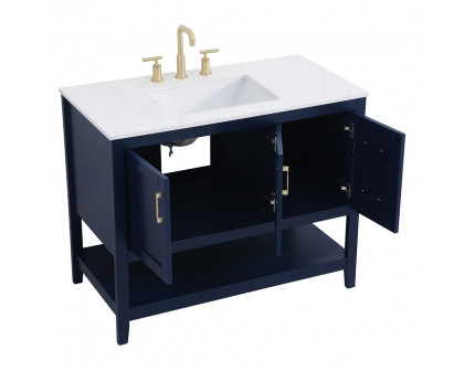 Elegant Bathroom Vanity - Blue (VF16042BL)