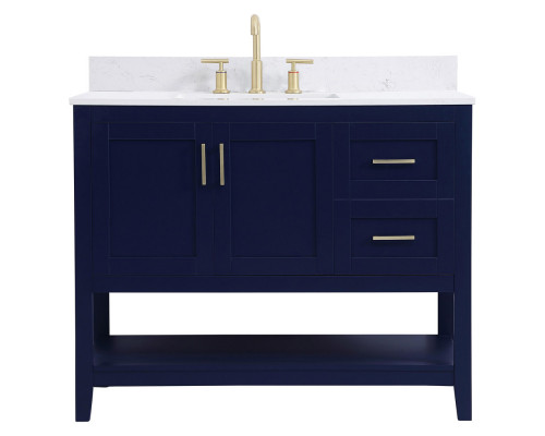 Elegant Bathroom Vanity - Blue (VF16042BL-BS)