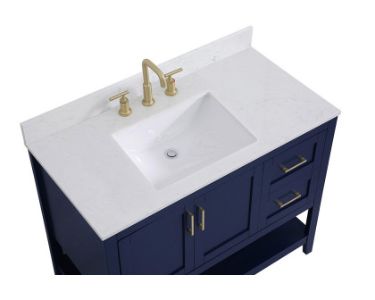 Elegant Bathroom Vanity - Blue (VF16042BL-BS)