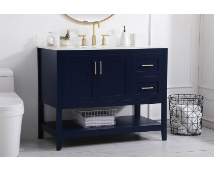 Elegant Bathroom Vanity - Blue (VF16042BL-BS)