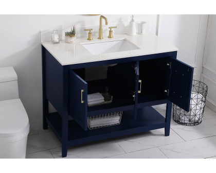 Elegant Bathroom Vanity - Blue (VF16042BL-BS)