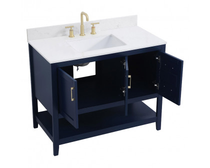 Elegant Bathroom Vanity - Blue (VF16042BL-BS)