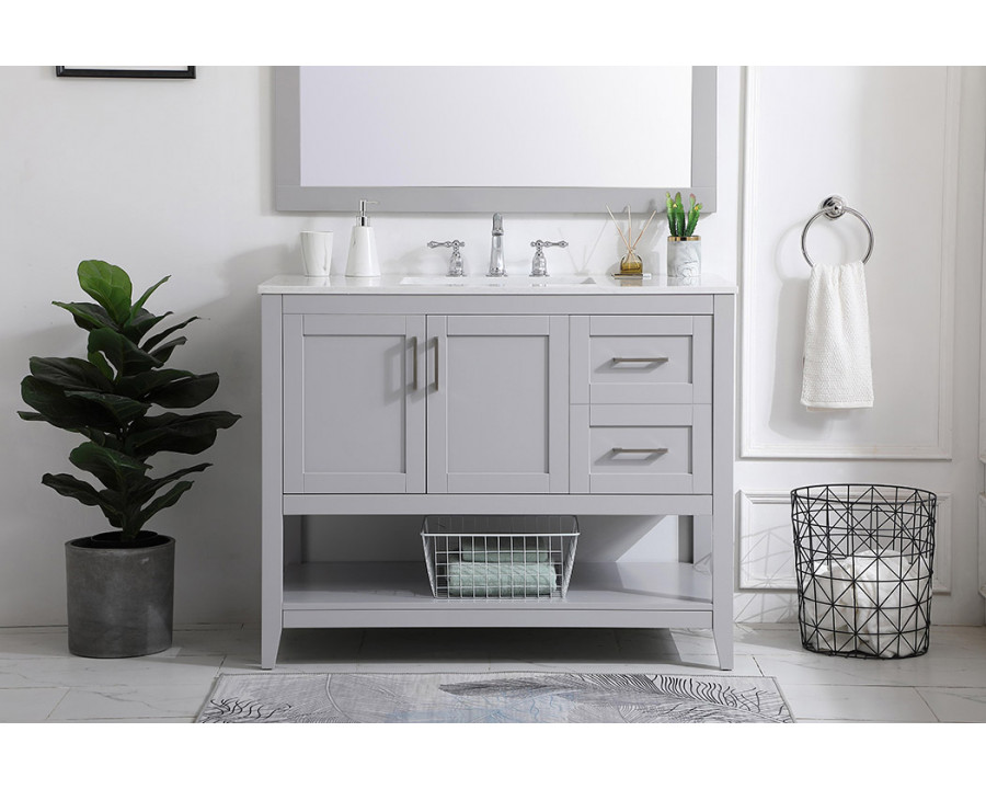 Elegant Bathroom Vanity - Gray (VF16042GR)