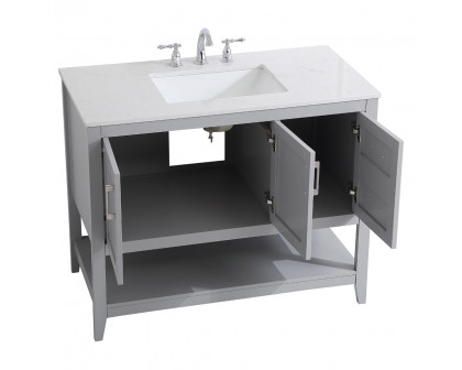 Elegant Bathroom Vanity - Gray (VF16042GR)