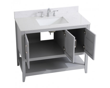 Elegant Bathroom Vanity - Gray (VF16042GR-BS)