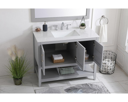 Elegant Bathroom Vanity - Gray (VF16042GR-BS)