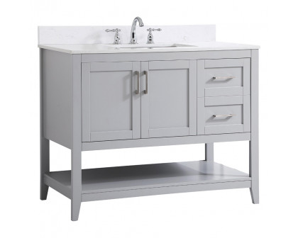 Elegant Bathroom Vanity - Gray (VF16042GR-BS)