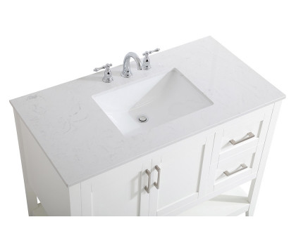 Elegant Bathroom Vanity - White (VF16042WH)