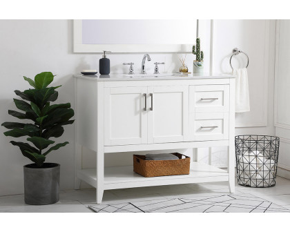 Elegant Bathroom Vanity - White (VF16042WH)