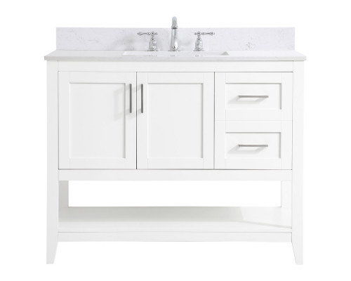 Elegant Bathroom Vanity - White (VF16042WH-BS)