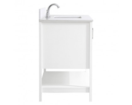 Elegant Bathroom Vanity - White (VF16042WH-BS)