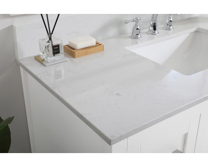 Elegant Bathroom Vanity - White (VF16042WH-BS)