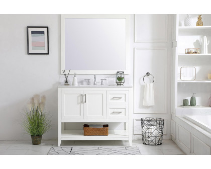 Elegant Bathroom Vanity - White (VF16042WH-BS)