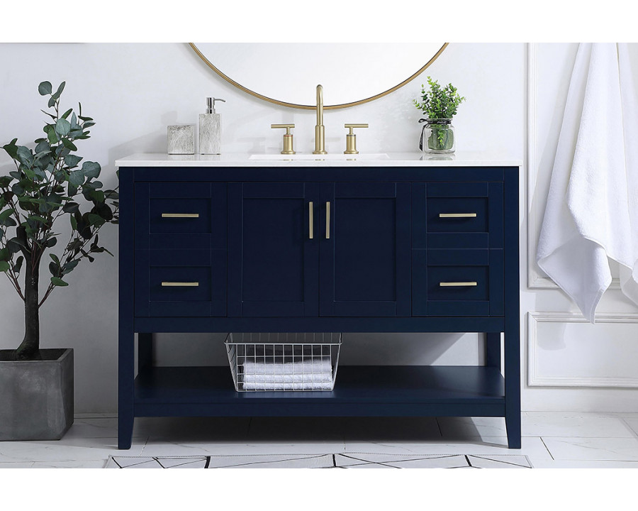 Elegant Bathroom Vanity - Blue (VF16048BL)