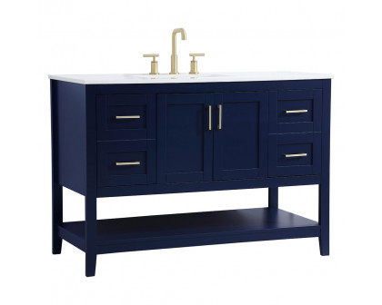 Elegant Bathroom Vanity - Blue (VF16048BL)