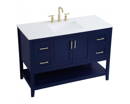 Elegant Bathroom Vanity - Blue (VF16048BL)