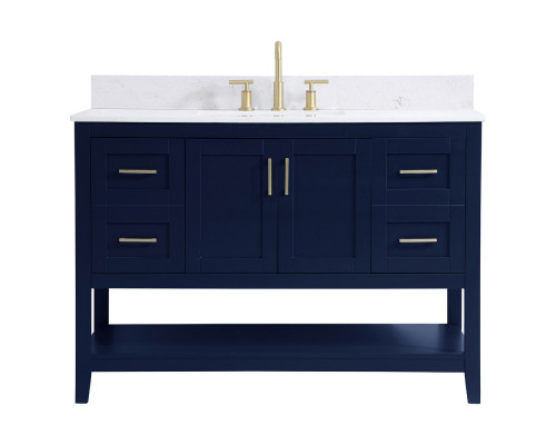 Elegant Bathroom Vanity - Blue (VF16048BL-BS)