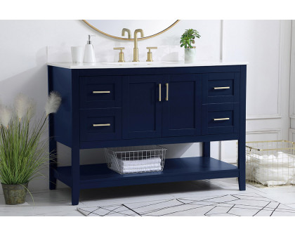 Elegant Bathroom Vanity - Blue (VF16048BL-BS)