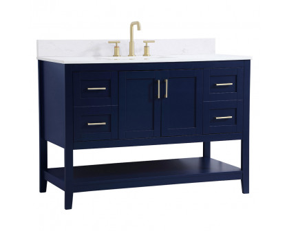 Elegant Bathroom Vanity - Blue (VF16048BL-BS)