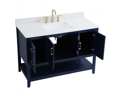 Elegant Bathroom Vanity - Blue (VF16048BL-BS)