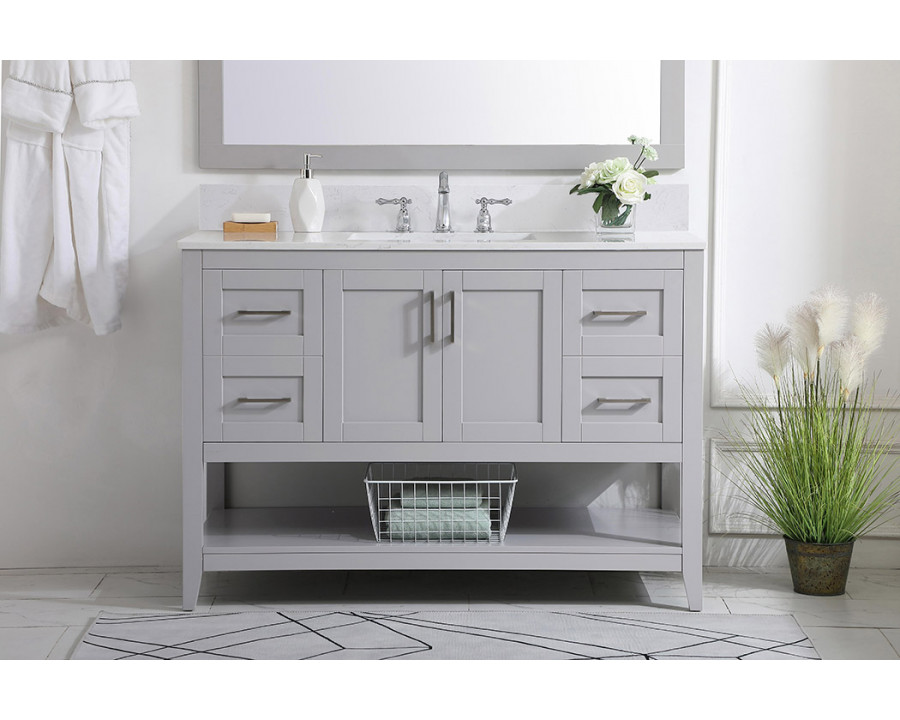 Elegant Bathroom Vanity - Gray (VF16048GR-BS)