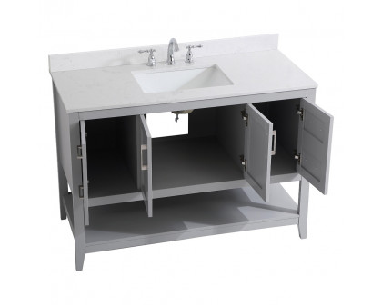 Elegant Bathroom Vanity - Gray (VF16048GR-BS)