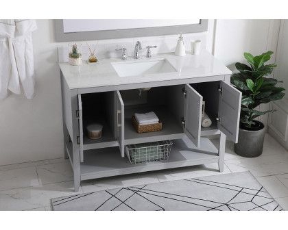 Elegant Bathroom Vanity - Gray (VF16048GR-BS)