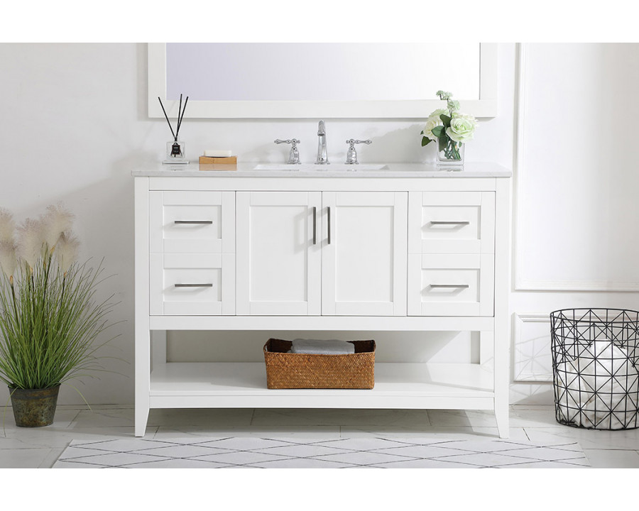 Elegant Bathroom Vanity - White (VF16048WH)