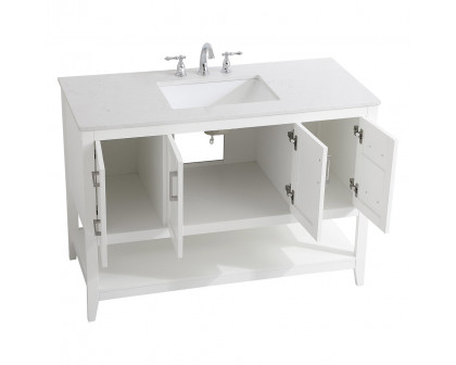 Elegant Bathroom Vanity - White (VF16048WH)