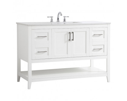 Elegant Bathroom Vanity - White (VF16048WH)