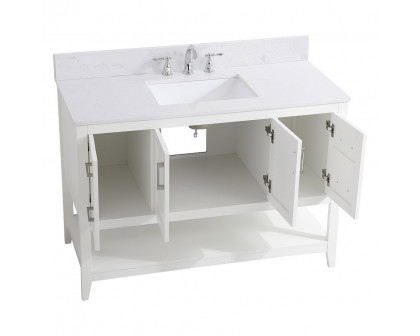 Elegant Bathroom Vanity - White (VF16048WH-BS)