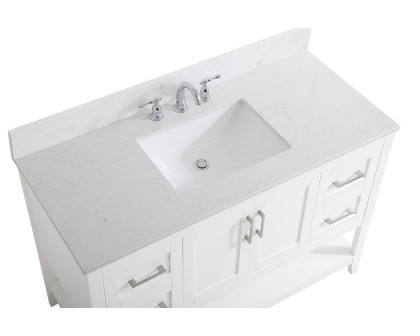 Elegant Bathroom Vanity - White (VF16048WH-BS)