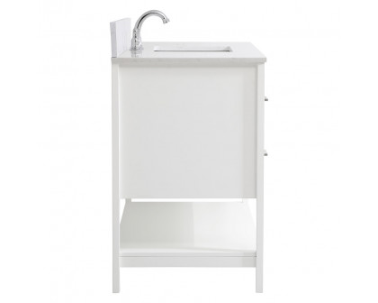 Elegant Bathroom Vanity - White (VF16048WH-BS)