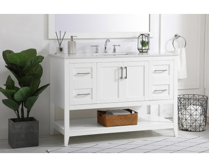 Elegant Bathroom Vanity - White (VF16048WH-BS)