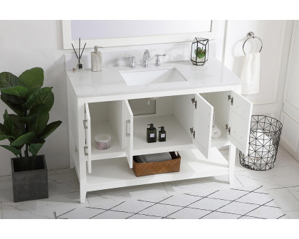 Elegant Bathroom Vanity - White (VF16048WH-BS)