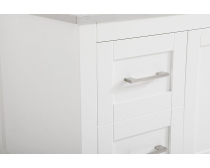 Elegant Bathroom Vanity - White (VF16048WH-BS)