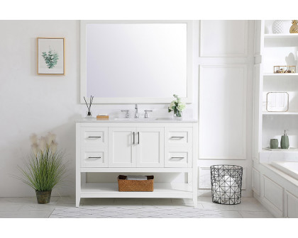 Elegant Bathroom Vanity - White (VF16048WH-BS)