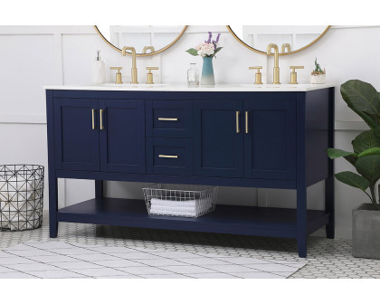 Elegant Bathroom Vanity - Blue (VF16060DBL)