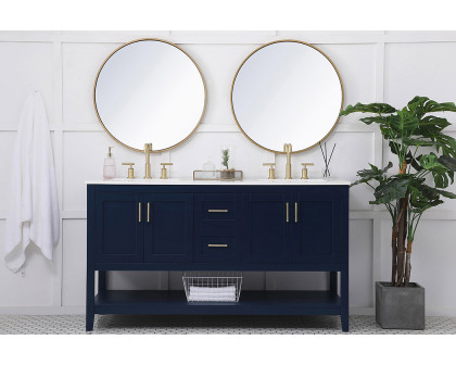 Elegant Bathroom Vanity - Blue (VF16060DBL)