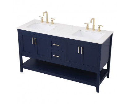 Elegant Bathroom Vanity - Blue (VF16060DBL)