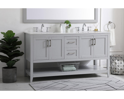 Elegant Bathroom Vanity - Gray (VF16060DGR)