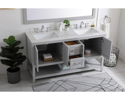 Elegant Bathroom Vanity - Gray (VF16060DGR)