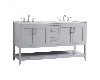 Elegant Bathroom Vanity - Gray (VF16060DGR)