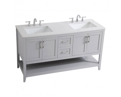 Elegant Bathroom Vanity - Gray (VF16060DGR)