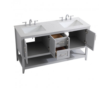 Elegant Bathroom Vanity - Gray (VF16060DGR)