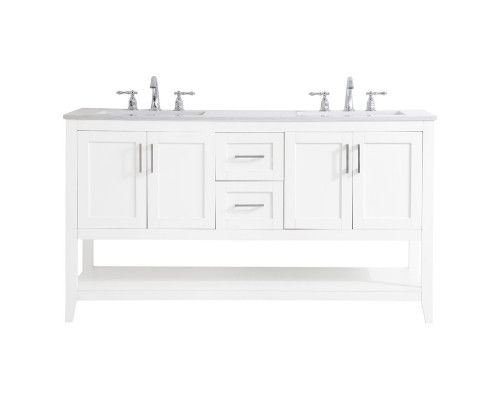 Elegant Bathroom Vanity - White (VF16060DWH)