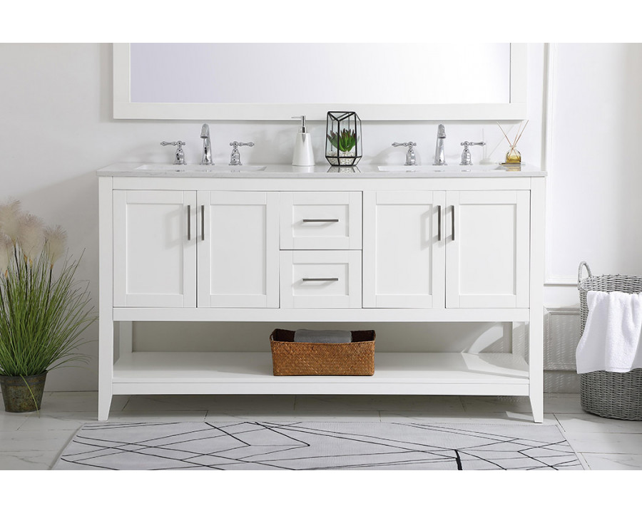 Elegant Bathroom Vanity - White (VF16060DWH)